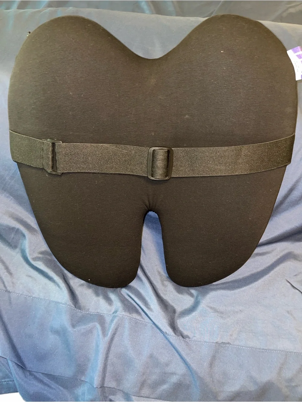 Cushion Lab - Black Ergonomic Memory Foam Lumbar Cushion - Home Comfort